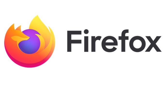 Firefox logo - a red and orange and yellow stylized fox curled around a purple circle